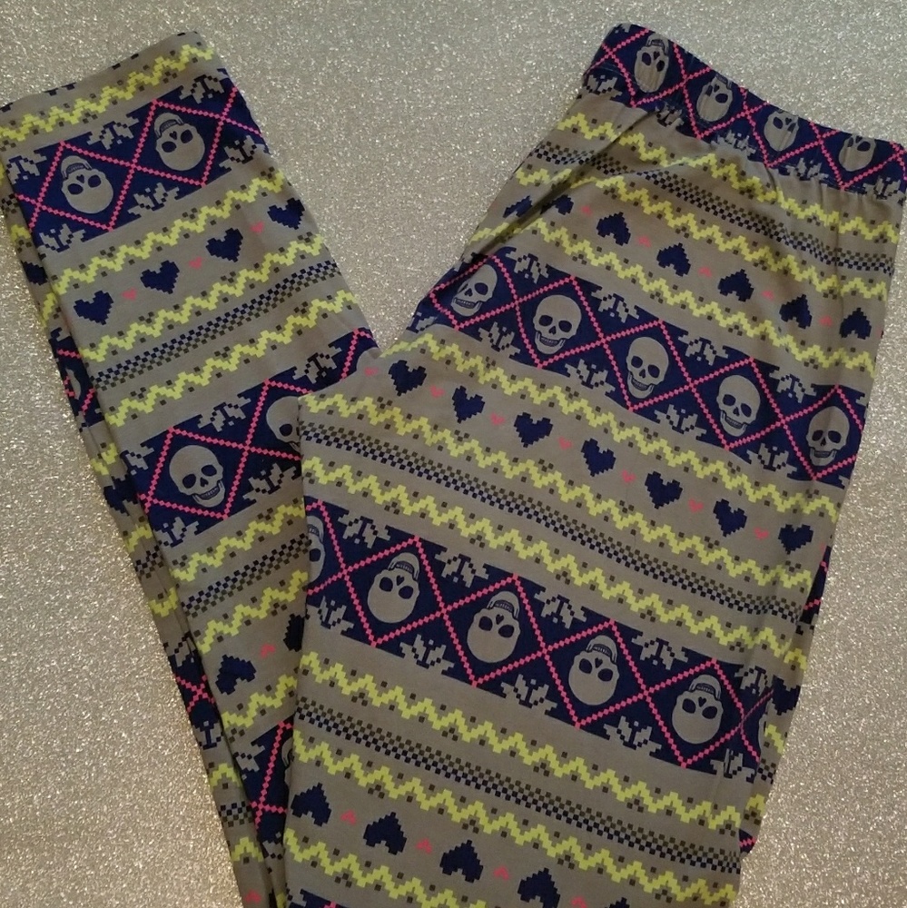 💝Neon Skull leggings